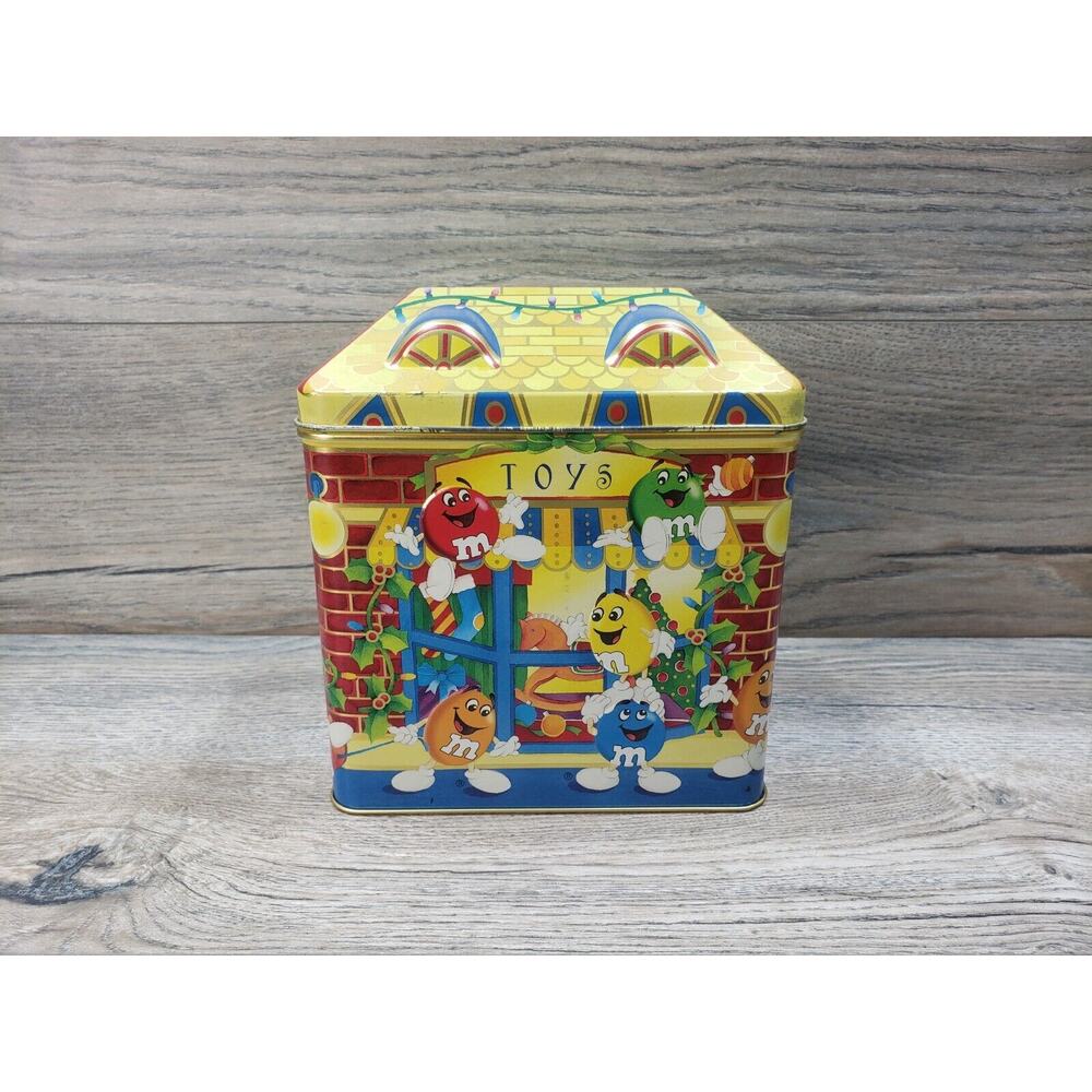 M&M's Limited Edition Christmas Village Candy Toy Shop Collectors Tin 1996 Empty